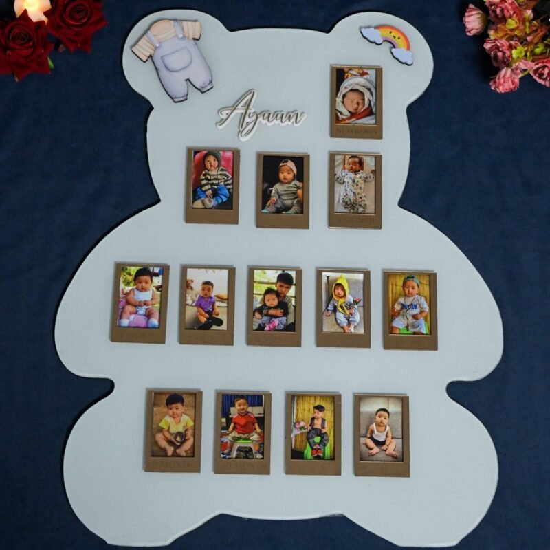 Baby Photo Board-Teddy  Shape