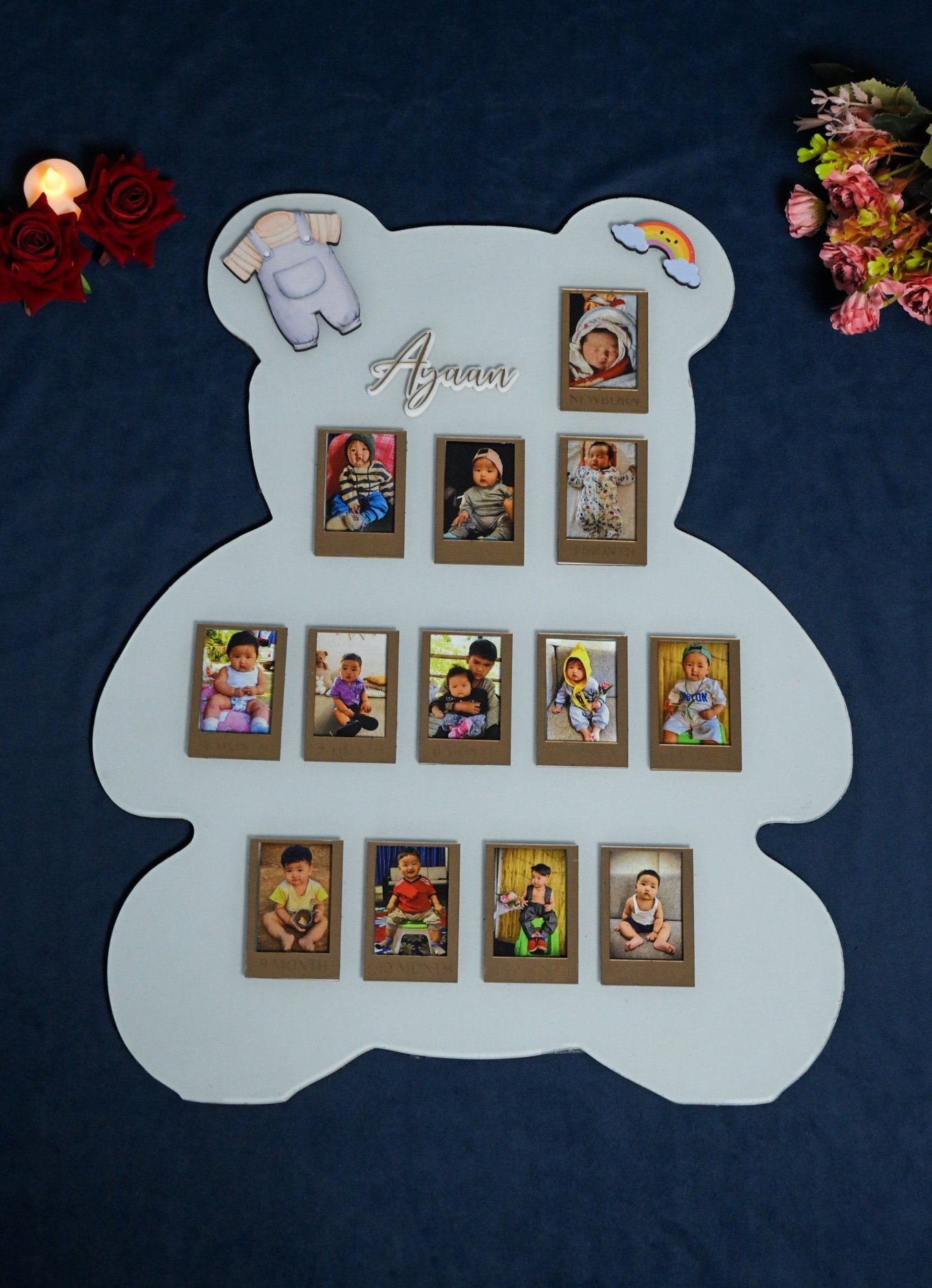 Baby Photo Board-Teddy Shape